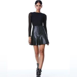 Alice & Olivia Vegan Leather Mini Dress